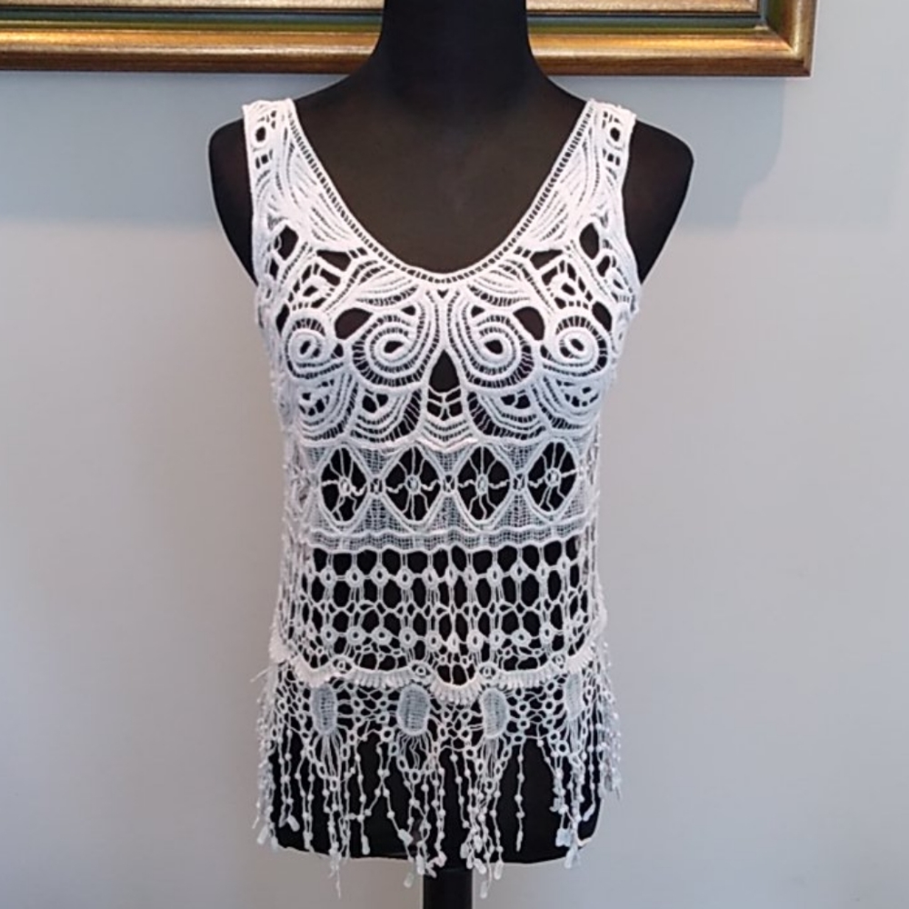 3 for $15 Cream Lace tank top